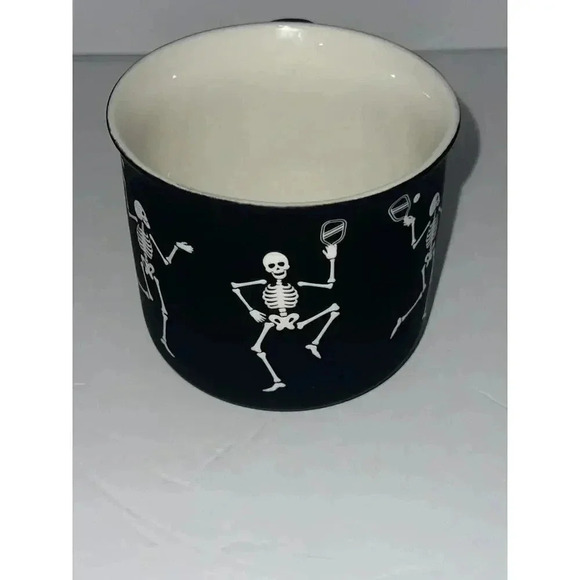 Tk Maxx Halloween Black Skeleton Mug Rare Viral - Picture 2 of 6